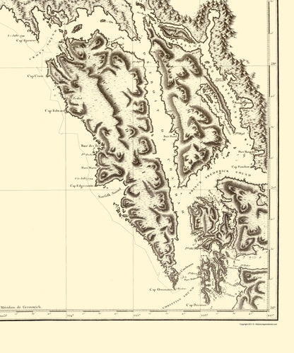 Historic State Map - Alaska Southern Portion No 6 - Vancouver 1800 - 23 x 27.60 - Vintage Wall Art