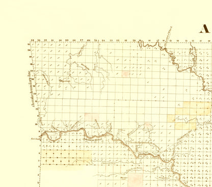 Historic State Map - Arkansas - Fulton 1839 - 23 x 26.04 - Vintage Wall Art