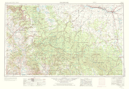 Topographical Map - Holbrook Arizona Quad - USGS 1973 - 23 x 33.40 - Vintage Wall Art