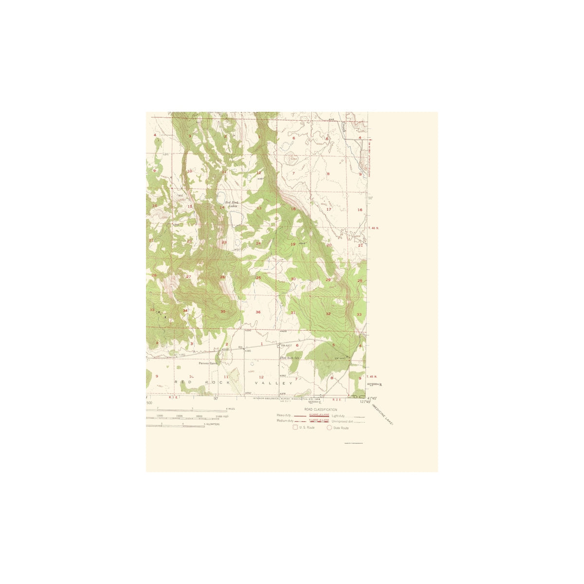 Dorris Ranch Path Map Topographical Map - Dorris California Quad - USGS 1950 - 23 x 28.39 ...