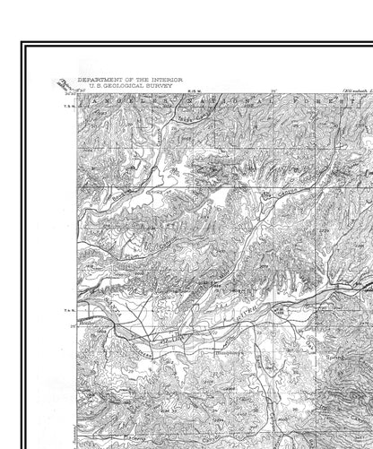 Topographical Map - San Fernando California Quad - USGS 1900 - 23 x 27.69 - Vintage Wall Art