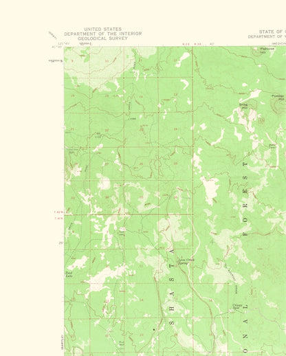 Topographical Map - Hambone California Quad - USGS 1963 - 23 x 28.67 - Vintage Wall Art