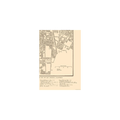 Historic City Map - Los Angeles California - Reynold 1921 - 23 x 33.16 - Vintage Wall Art