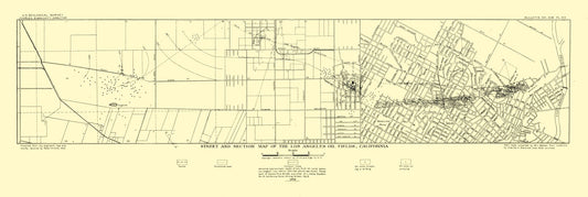 Historic City Map - Los Angeles California Oil Fields- Hoen 1906 - 68.32 x 23 - Vintage Wall Art