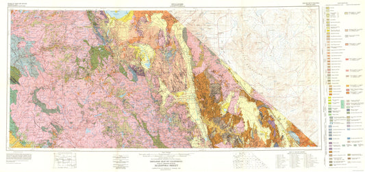 Historic Mine Map - Mariposa Sheet - Strand 1961 - 48.61 x 23 - Vintage Wall Art