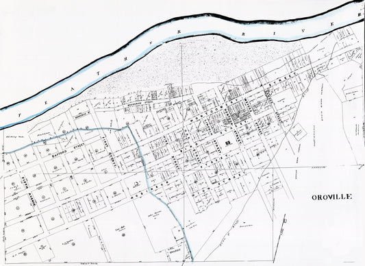 Historic City Map - Oroville California - Edmunds 1878 - 23 x 31.58 - Vintage Wall Art