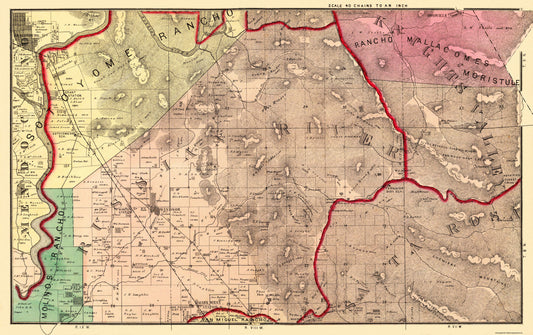 Historic City Map - Russian River California - Thompson 1876 - 36.56 x 23 - Vintage Wall Art