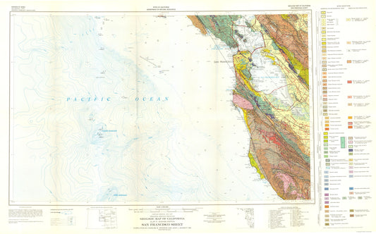 Historic Mine Map - San Francisco California Mines Sheet - Jennings 1956 - 36.92 x 23 - Vintage Wall Art