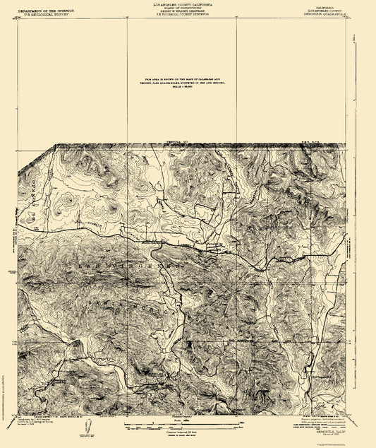 Topographical Map - Seminole California Quad - USGS 1932 - 23 x 27.37 - Vintage Wall Art