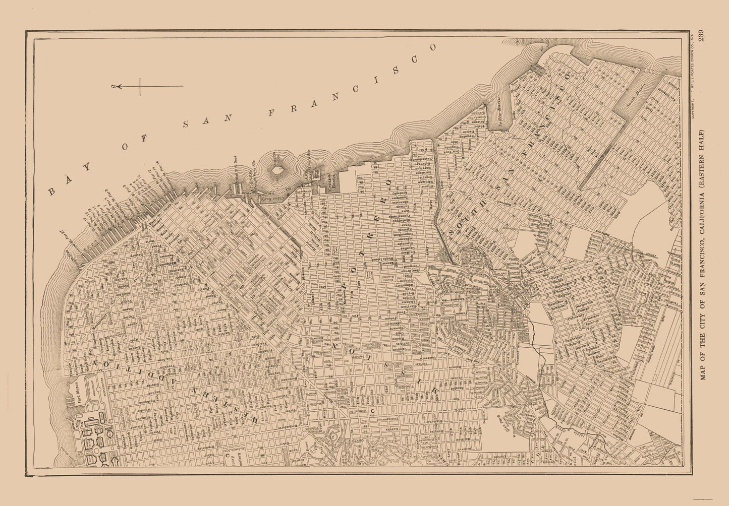 Historic City Map - East San Francisco California - Reynold 1921 - 33.09 x 23 - Vintage Wall Art