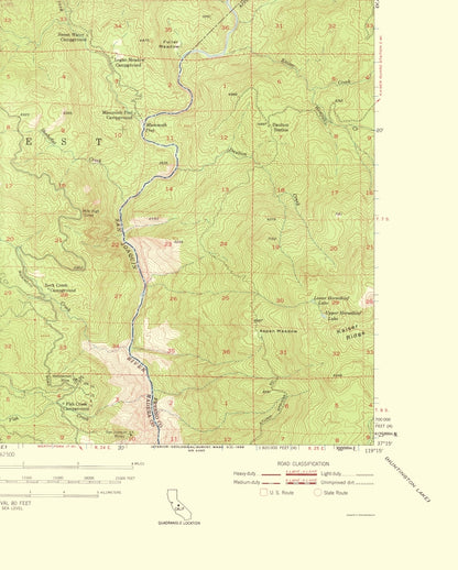 Topographical Map - Shuteye Peak California Quad - USGS 1959 - 23 x 28.67 - Vintage Wall Art