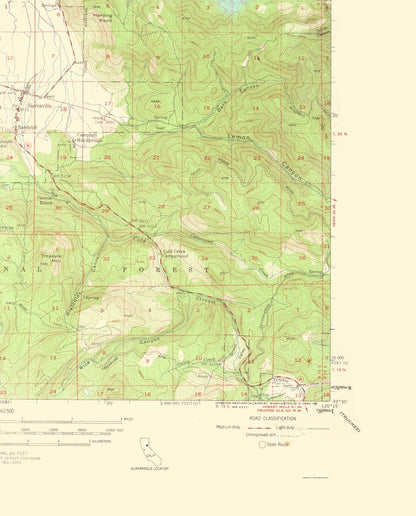 Topographical Map - Sierraville California Quad - USGS 1960 - 23 x 28.56 - Vintage Wall Art