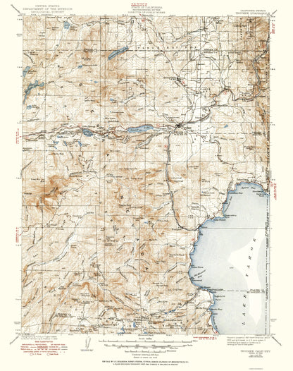 Topographical Map - Truckee California Quad - USGS 1940 - 23 x 29.07 - Vintage Wall Art