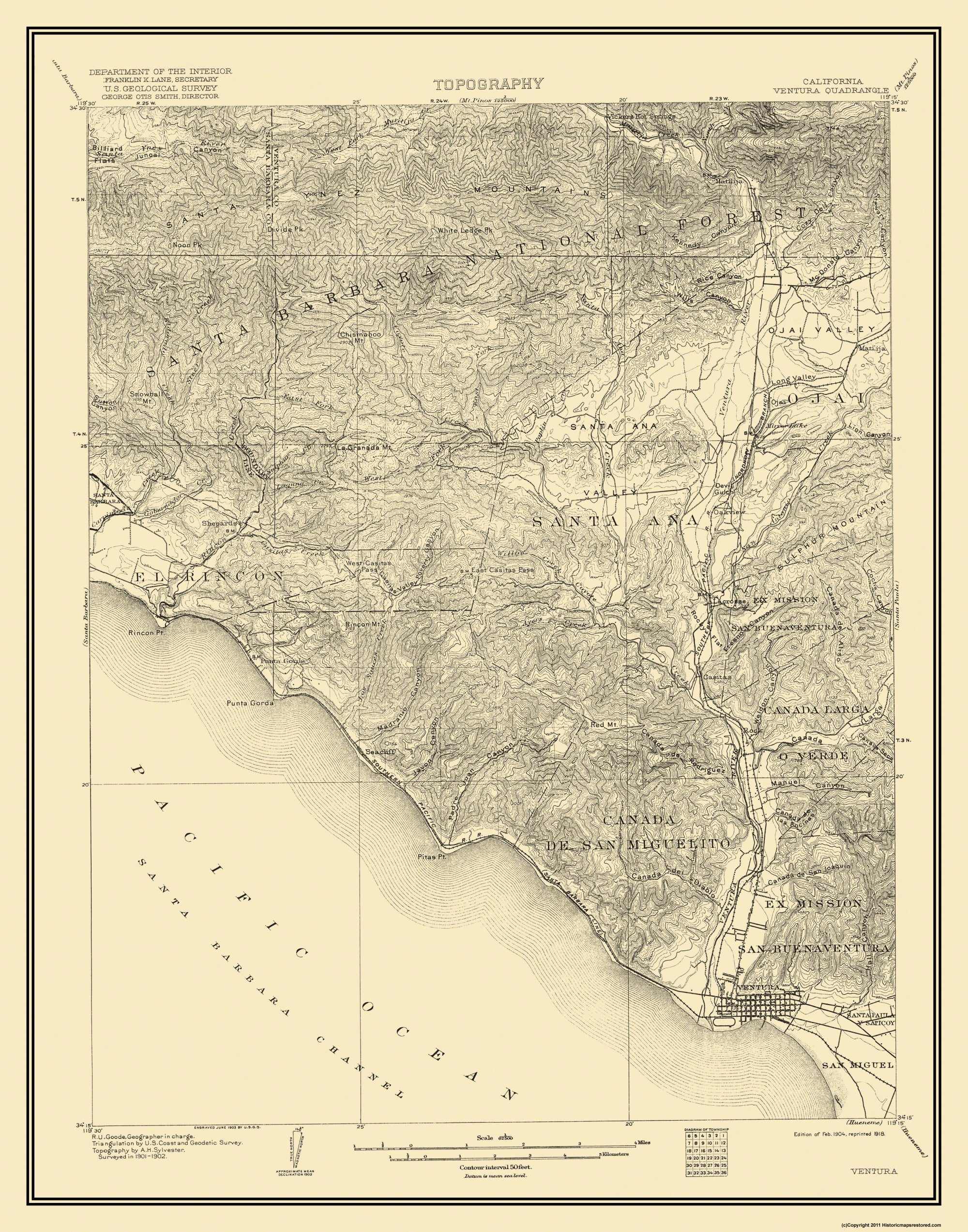 Antique Indio, California buy 1904 US Geological Survey Topographic Map – Coachella San Bernardino Forest Santa Rosa Mountains Riverside County