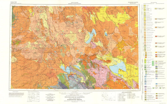 Topographical Map - Westwood Sheet - 1960 - 37.01 x 23 - Vintage Wall Art