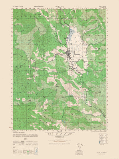 Topographical Map - Wilits Sheet - US Army 1943 - 23 x 30.71 - Vintage Wall Art