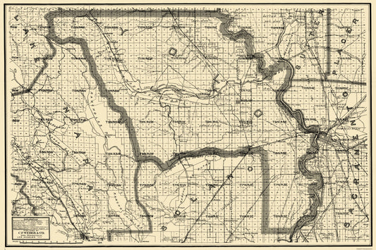 Historic County Map - Yolo County California - Weber 1914 - 34.5 x 23 - Vintage Wall Art