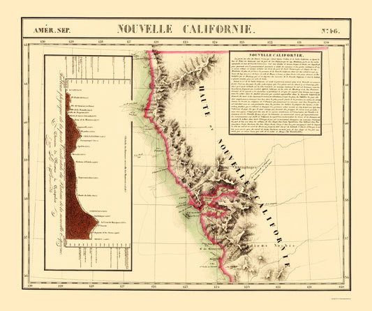 Historic State Map - California - Vandermaelen 1810 - 23 x 27.50 - Vintage Wall Art