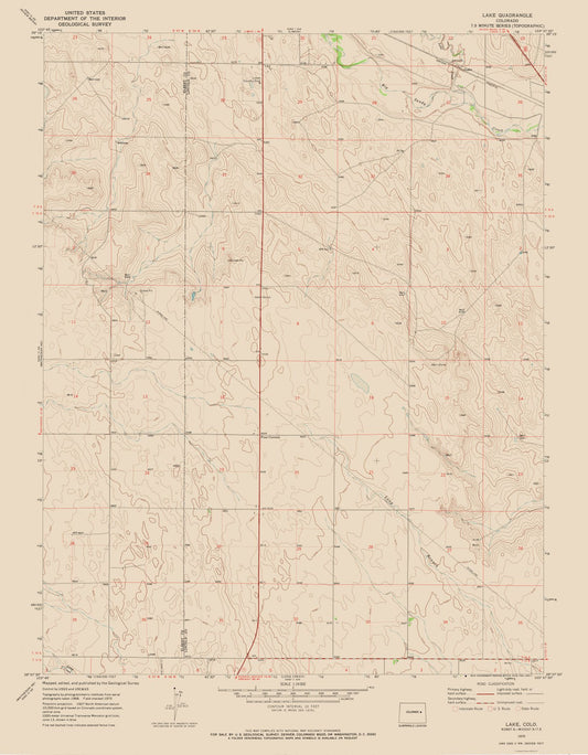 Topographical Map - Lake Colorado Quad - USGS 1970 - 23 x 29.51 - Vintage Wall Art