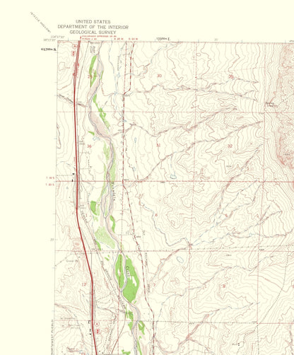 Topographical Map - Pueblo Colorado North East Quad - USGS 1963 - 23 x 27.75 - Vintage Wall Art