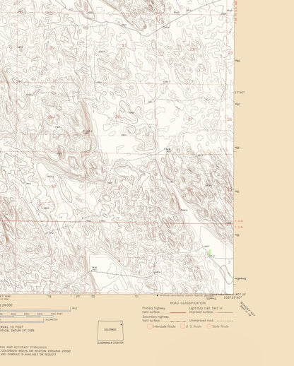 Topographical Map - Old Baldy Colorado Quad - USGS 1971 - 23 x 28.62 - Vintage Wall Art