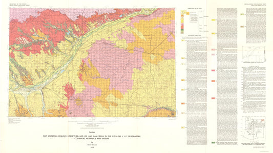 Historic Mine Map - Sterling Quad Colorado Nebraska Kansas - Scott 1978 - 40.84 x 23 - Vintage Wall Art