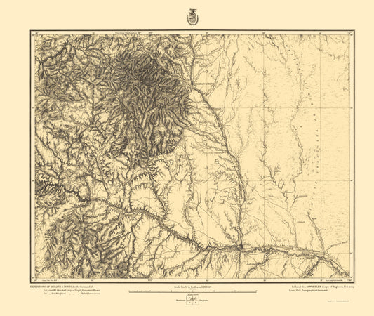 Topographical Map - Colorado Central Sheet - US Army 1878 - 23 x 27.26 - Vintage Wall Art