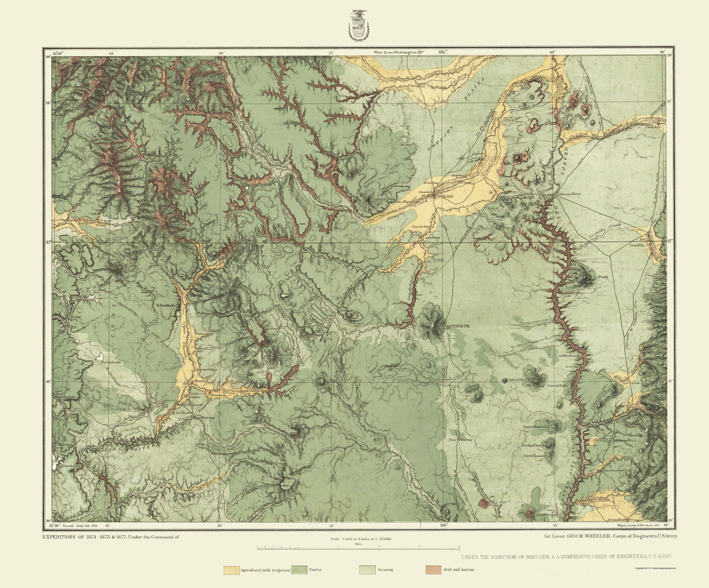 Topographical Map - Colorado New Mexico Land Classification Sheet - US ...