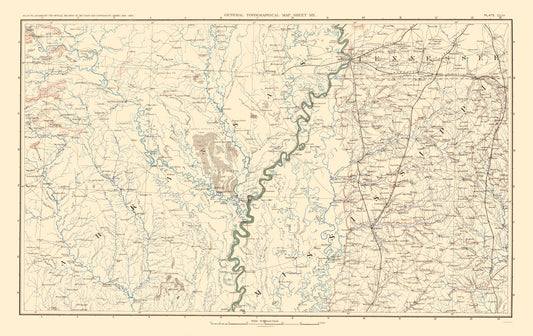 Historical Civil War Map - Arkansas Tennessee Mississippi Confederate Armies - Bien 1895 - 23 x 36.53 - Vintage Wall Art