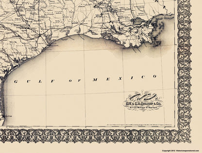 Historical Civil War Map - Texas Louisiana Arkansas Campaign - Blessington 1871 - 23 x 30.44 - Vintage Wall Art