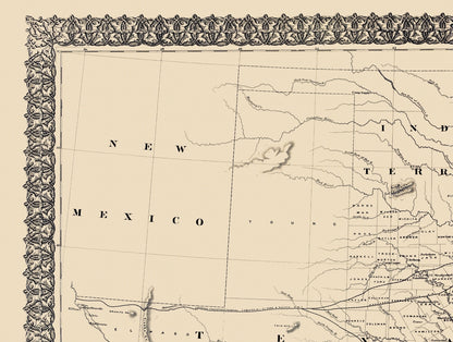 Historical Civil War Map - Texas Louisiana Arkansas Campaign - Blessington 1871 - 23 x 30.44 - Vintage Wall Art