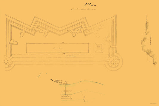 Historical Civil War Map - Paducah Kentucky Fort Opposite - 1864 - 23 x 34.48 - Vintage Wall Art