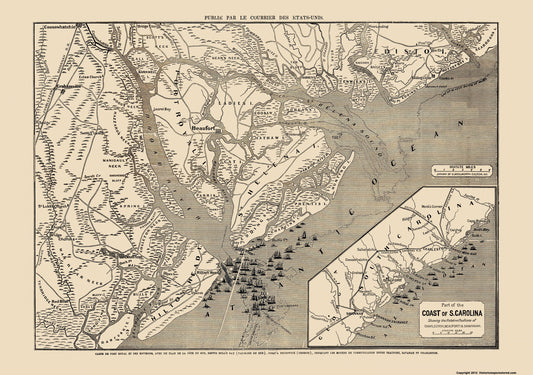 Historical Civil War Map - South Carolina - Colton 1860 - 23 x 32.65 - Vintage Wall Art