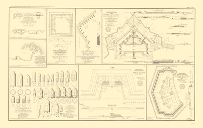 Historical Civil War Map - Union Confederate Armies Sieges Defenses - Bien 1895 - 23 x 36.51 - Vintage Wall Art