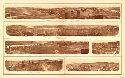 Historical Civil War Map - Knoxville Tennessee - Lamont 1894 - 36.80 x 23 - Vintage Wall Art