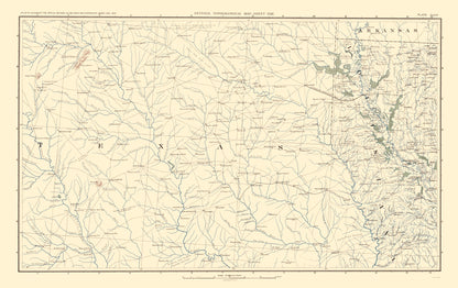 Historical Civil War Map - Texas Louisiana Arkansas - Bien 1895 - 23 x 36.51 - Vintage Wall Art