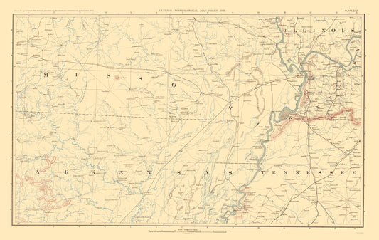 Historical Civil War Map - United States South Central - Bien 1895 - 23 x 36.34 - Vintage Wall Art