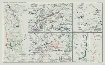 Historical Civil War Map - Potomac Army 5 Views - Bien 1894 - 36.92 x 23 - Vintage Wall Art