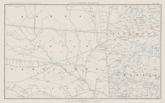 Historical Civil War Map - Kansas Missouri Arkansas - Bien 1894 - 36.83 x 23 - Vintage Wall Art