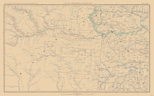 Historical Civil War Map - Kansas Missouri War Theatre - Bien 1894 - 36.68 x 23 - Vintage Wall Art