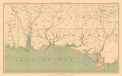 Historical Civil War Map - South East Theatre - Bien - 23 x 36.77 - Vintage Wall Art