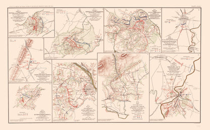 Historical Civil War Map - Union Confederate Armies - Hotchkiss 1895 - 23 x 37.01 - Vintage Wall Art