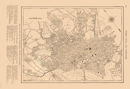 Historic City Map - Washington DC - Reynold 1921 - 33.73 x 23 - Vintage Wall Art