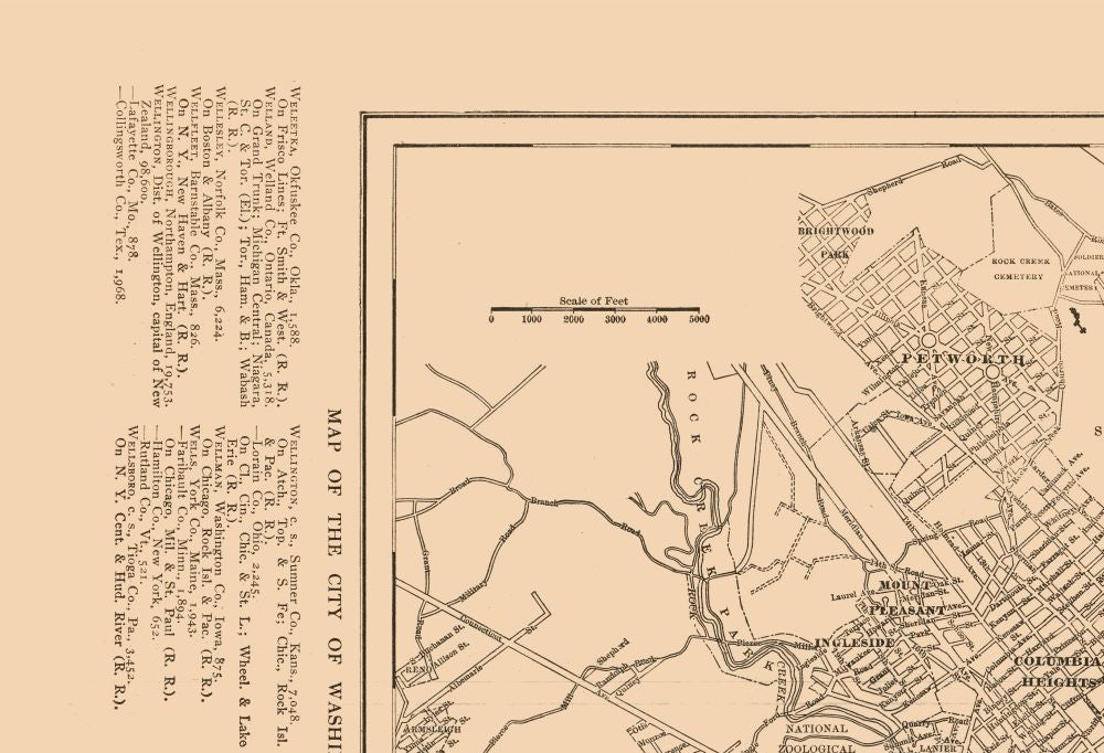 Historic City Map - Washington DC - Reynold 1921 - 33.73 x 23 - Vintage Wall Art