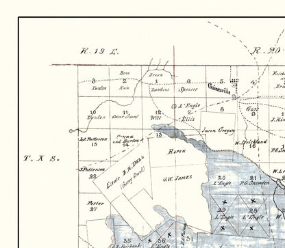 Historic County Map - Alachua County Florida - 1890 - 26.31 x 23 - Vintage Wall Art