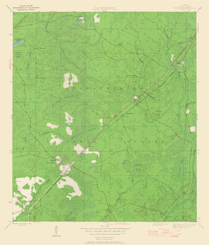 Topographical Map - Wilma Florida Quad - USGS 1944 - 23 x 26.98 - Vintage Wall Art