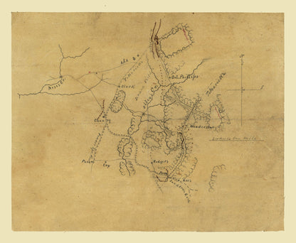 Historic City Map - Marietta Georgia - 1864 - 27.96 x 23 - Vintage Wall Art