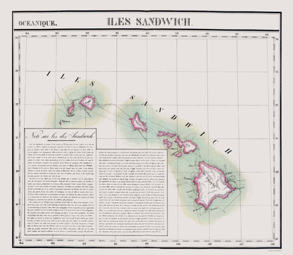 Historic State Map - Hawaii - Vandermaelen 1827 - 23 x 26.36 - Vintage Wall Art