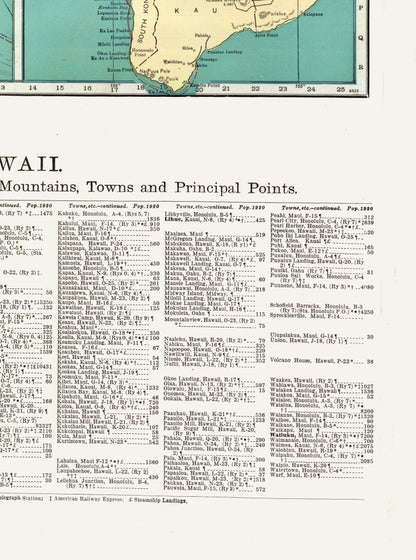 Historic State Map - Hawaii - Rand McNally 1902 - 23 x 30.95 - Vintage Wall Art