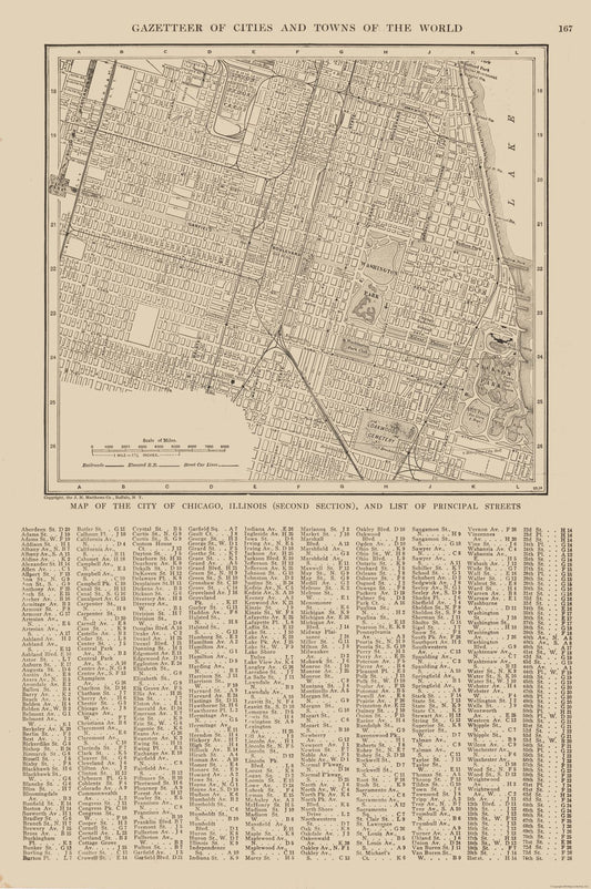 Historic City Map - Chicago  Illinois - Reynold 1921 - 23 x 34.59 - Vintage Wall Art